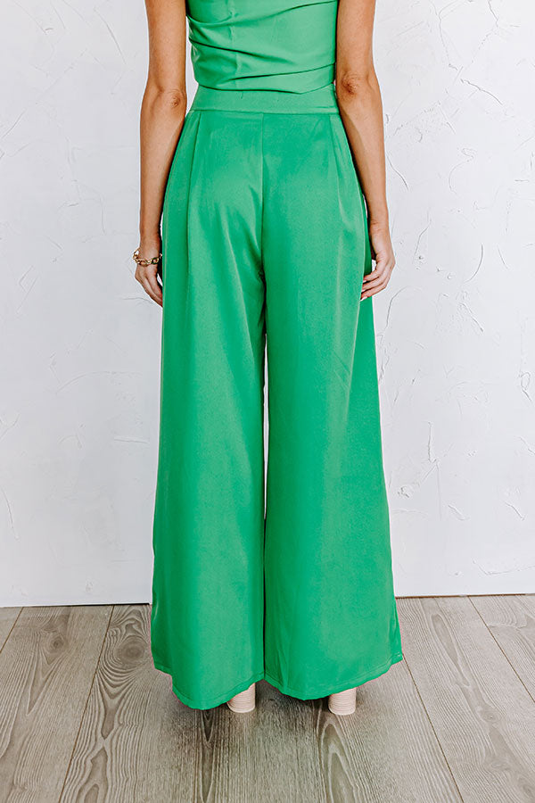 Nearly Famous High Waist Pants In Green • Impressions Online Boutique