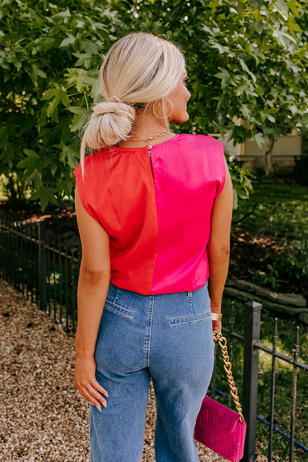 Hamptons Luxury Colorblock Bodysuit In Red • Impressions Online