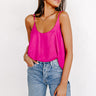 Move On Satin Shift Tank In Hot Pink Image - 1