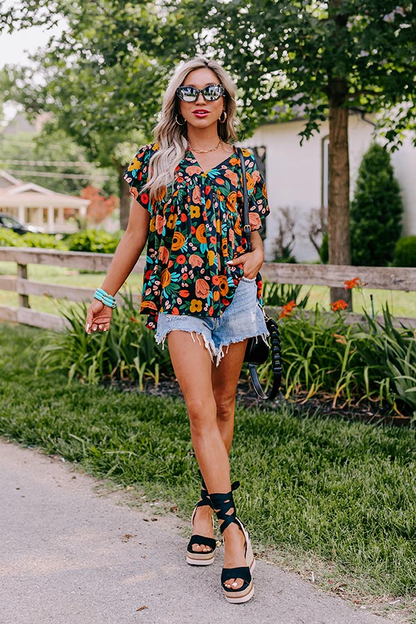 Memories On Repeat Babydoll Top In Black Image - 2