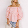 Cute On Repeat Babydoll Top In Pink Image - 1