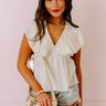 Share The Love Babydoll Top In Cream Image - 1