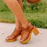 The Brooky Faux Leather Heel In Camel Image - 1