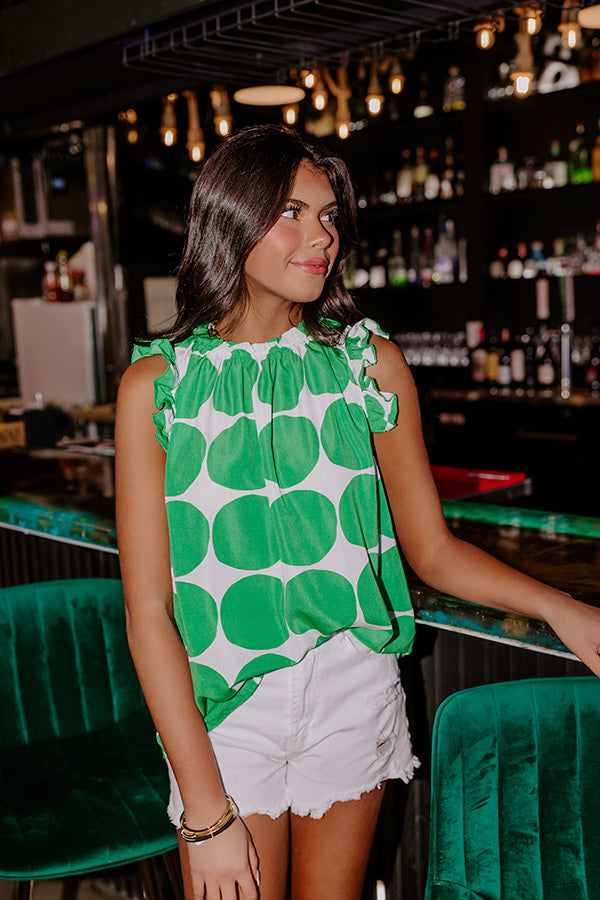 Brunch And Go Shift Top In Kelly Green