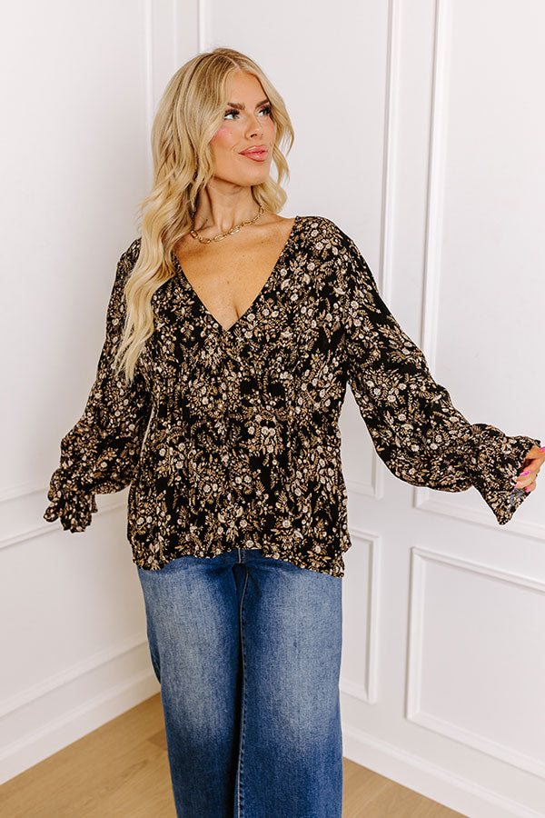 Enjoy The Daylight Babydoll Top In Black Curves Image - 2