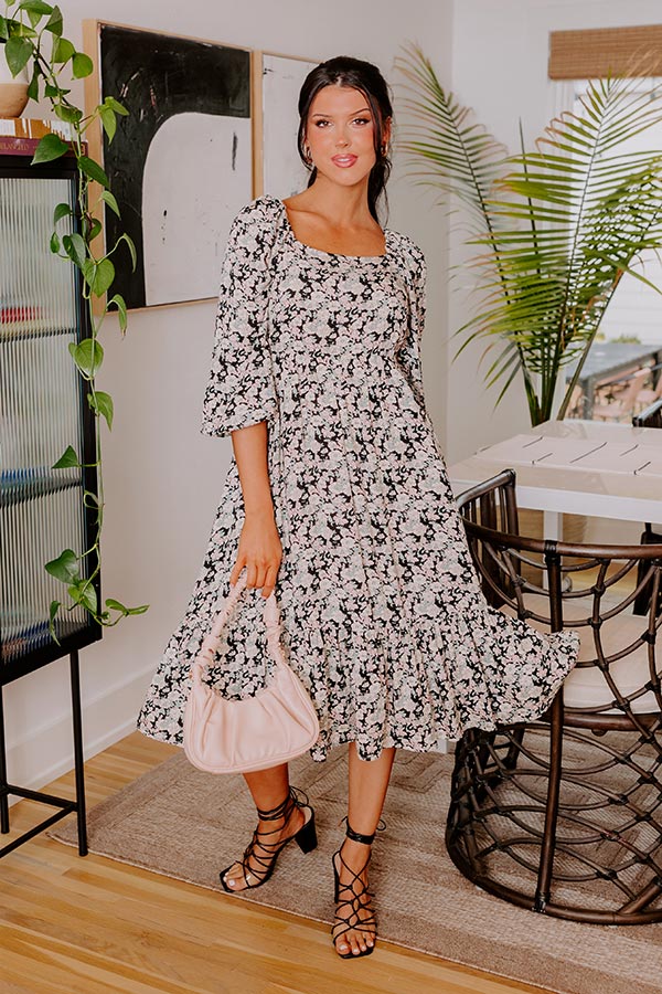 Feel The Beat Floral Midi