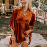 Maple Latte Velvet Tunic Dress Image - 1