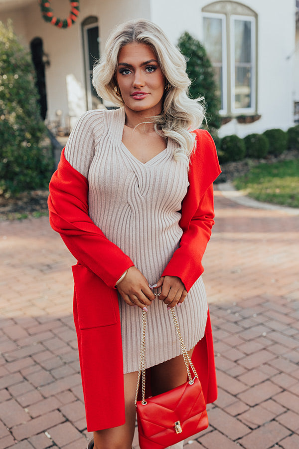 The One And Only Sweater Dress In Iced Latte