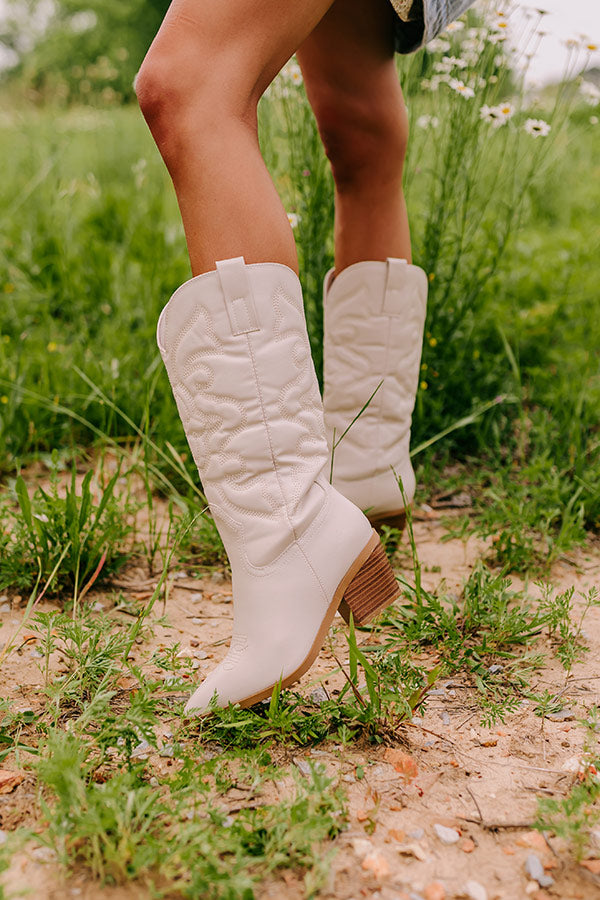 Faux Leather Cowboy Boots With Wing Embroidery Angeles main image 1