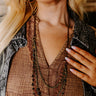Casual Chats Semi Precious Layered Necklace In Brown Image - 1