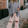 True Warmth Shift Sweater In Dark Grey Curves Image - 1