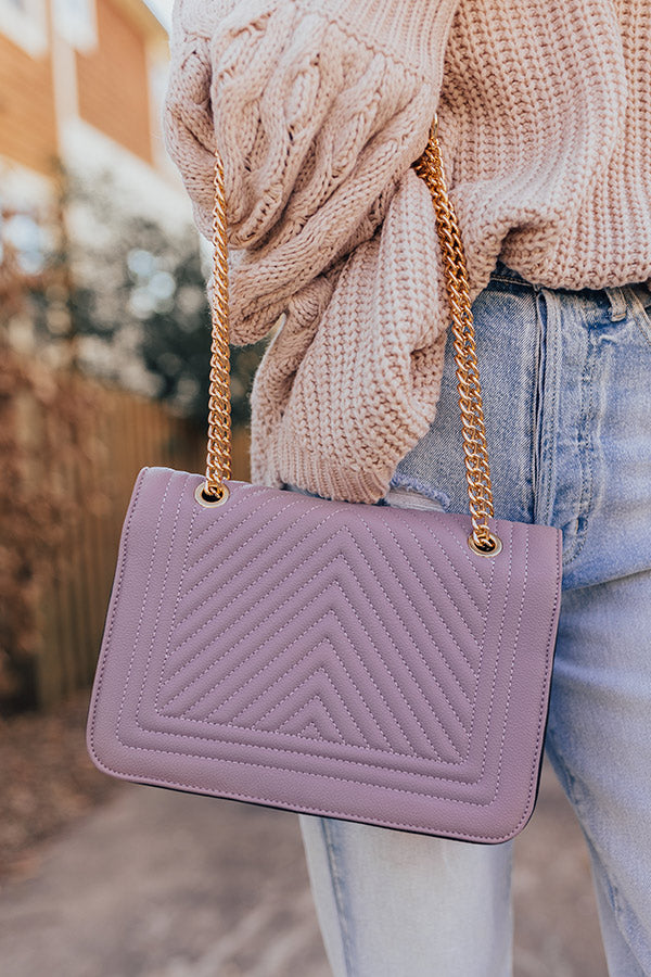 Moves To Make Faux Leather Crossbody In Dusty Purple Image - 4
