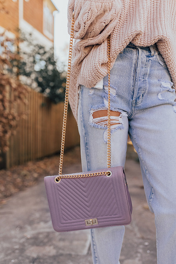 Moves To Make Faux Leather Crossbody In Dusty Purple Image - 5