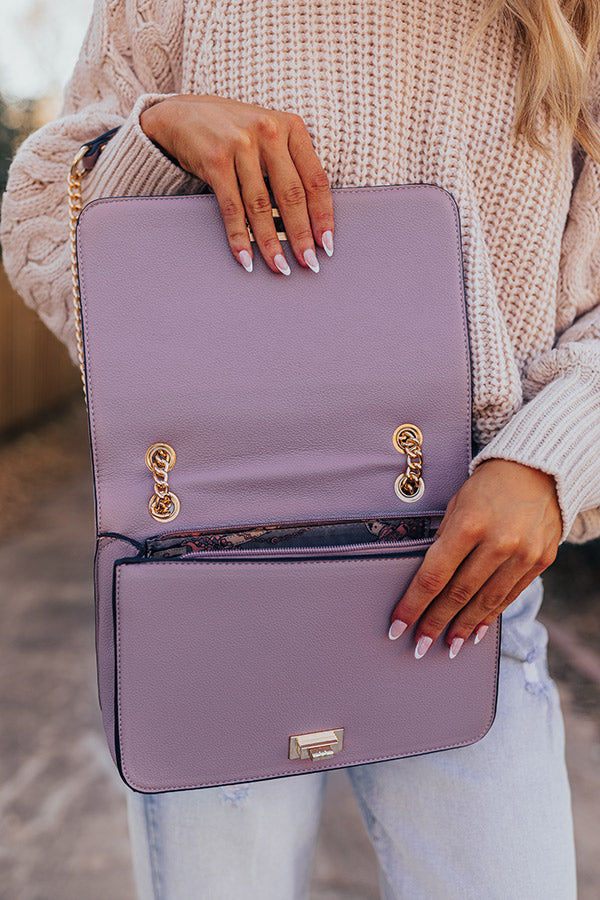 Moves To Make Faux Leather Crossbody In Dusty Purple Image - 2