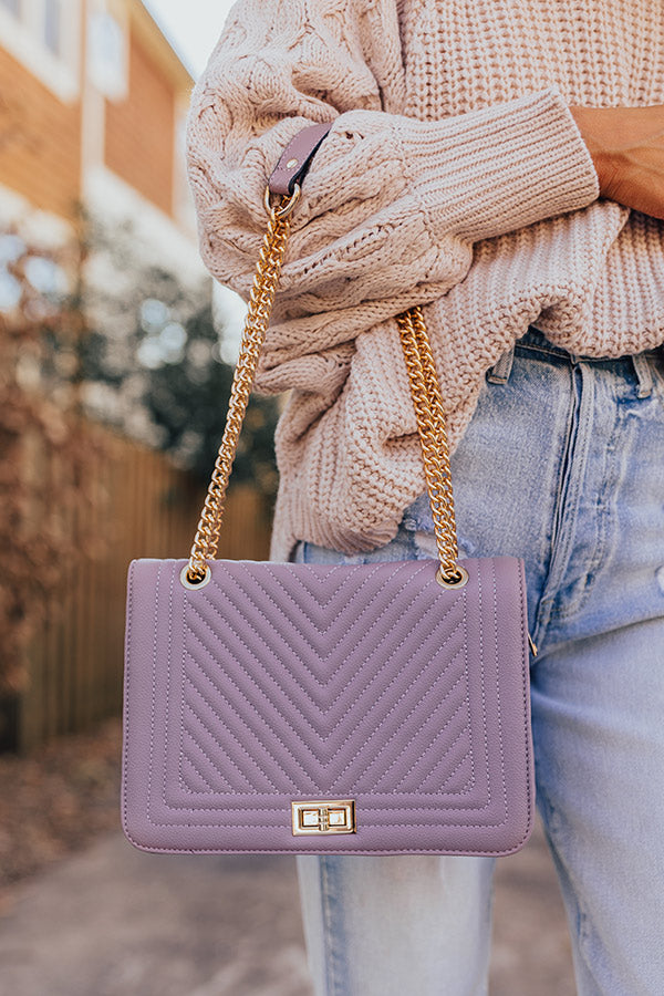 Moves To Make Faux Leather Crossbody In Dusty Purple Image - 1