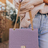 Moves To Make Faux Leather Crossbody In Dusty Purple Image - 1
