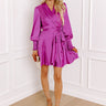 First Class Ticket Satin Dress In Orchid Image - 1