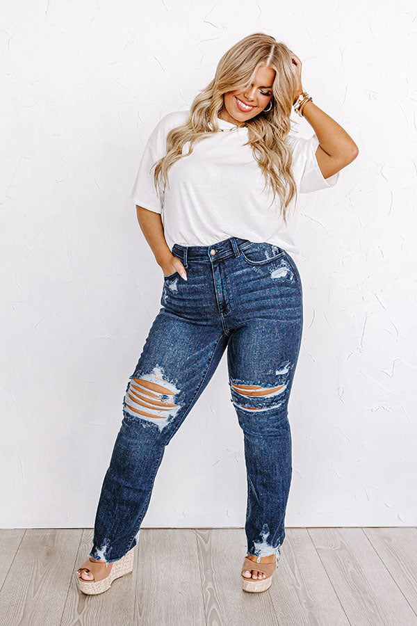 Judy Blue The Diana Midrise Distressed Jean Curves