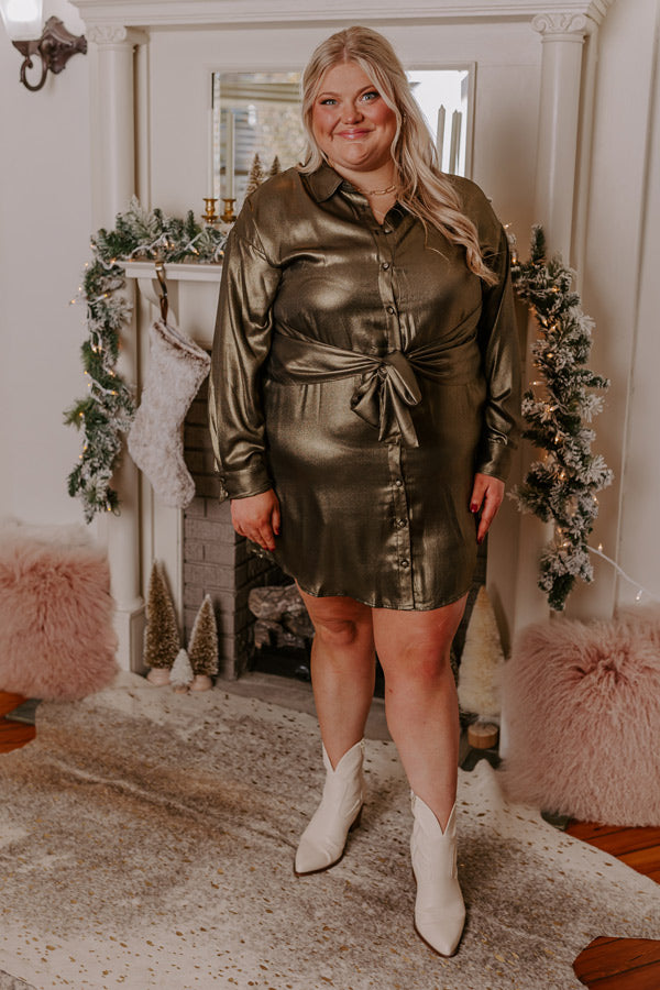 Shimmer And Sass Metallic Dress Curves