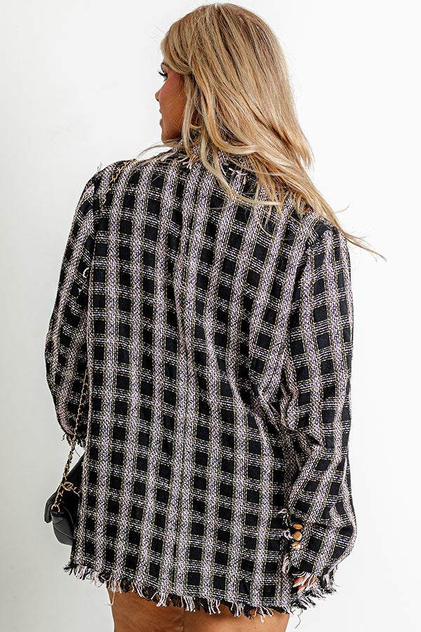 Weekend Trip Travels Tweed Blazer Curves Image - 5