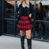 Holiday Fun Plaid Skirt In Red Image - 1