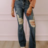 Judy Blue The Athena High Waist Distressed Flare Image - 1