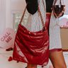 Girls Getaway Faux Leather Tote In Wine Image - 1
