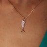 Champagne Season Cubic Zirconia Dainty Necklace Image - 1