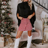 Holiday In The City Houndstooth Skirt In Red Image - 1