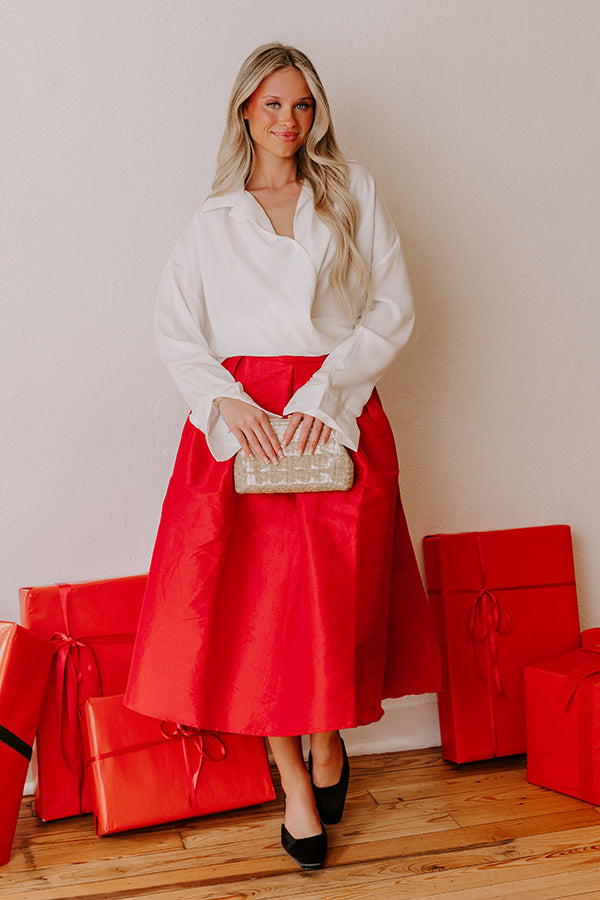 Try Your Luck Front Tie Top in White Image - 2