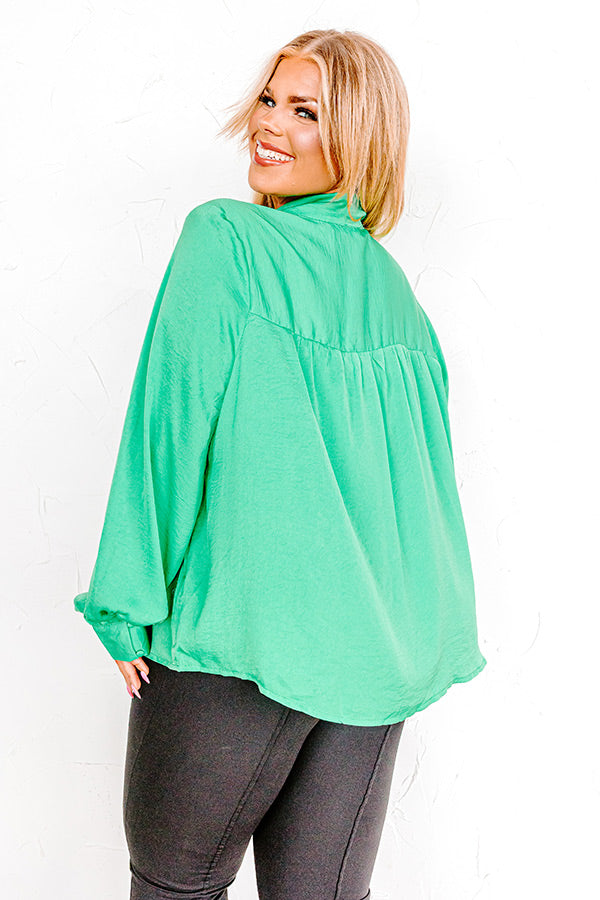 Promising Soul Shift Top in Kelly Green Curves Image - 2