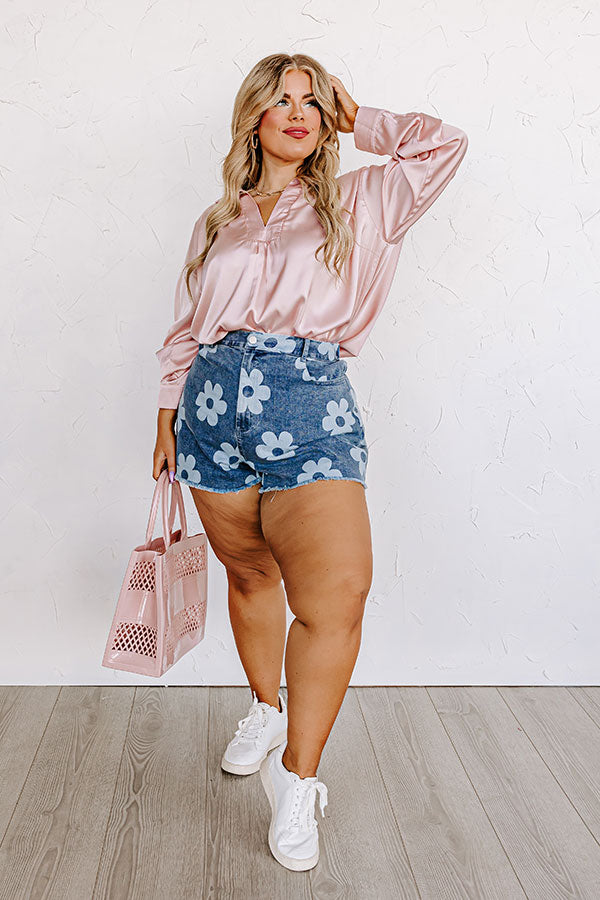 Reaching Out To You Shift Top In Pink Curves Image - 3