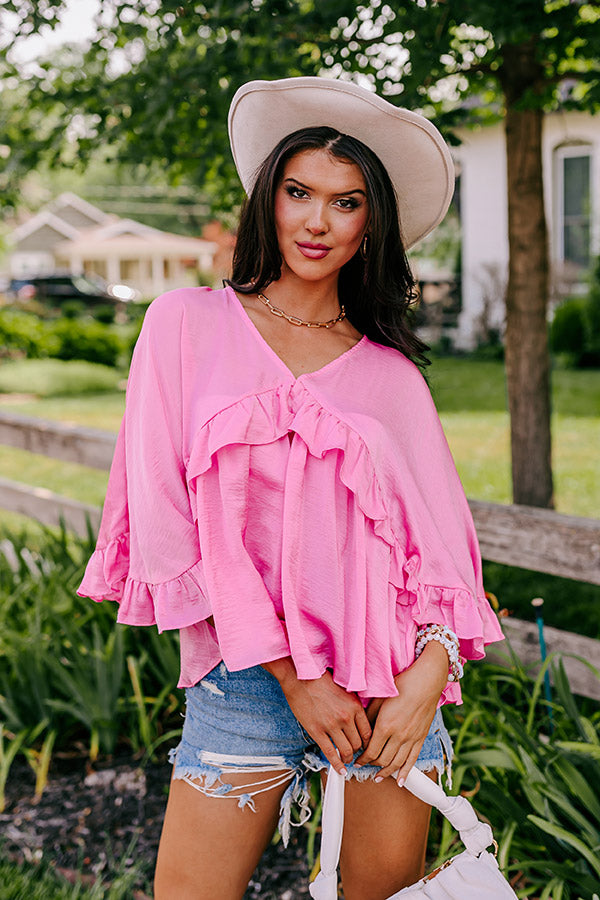 To Love Ruffle Top Pink • Impressions Online Boutique