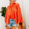 Channeling Confidence Shift Top In Tangerine Image - 1