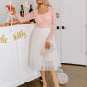Into Bliss Tulle Skirt In Cream Image - 1