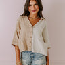 Summer Lover Colorblock Top In Iced Latte Image - 1