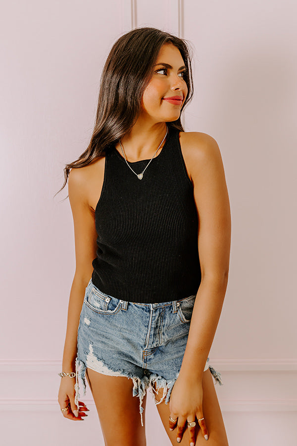 Express It Out Sculpt Top In Black