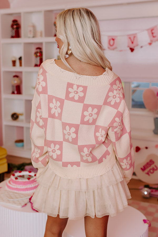 Layers Of Love Embellished Sweater in Blush Image - 3