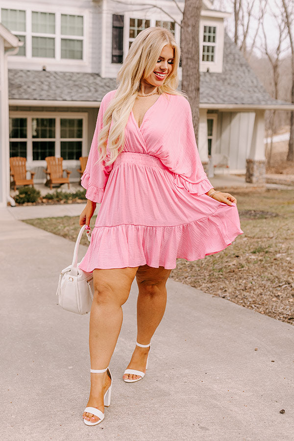 Daytona Date Night Dress In Pink Curves Image - 4