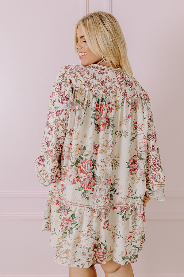 Better Be Brunch Shift Dress in Cream Curves Image - 3