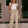 Sure And Steady High Waist Trousers In Sage Image - 1