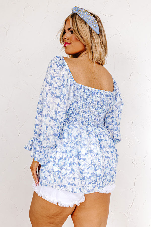 Moving To The Keys Top In Periwinkle Curves Image - 3