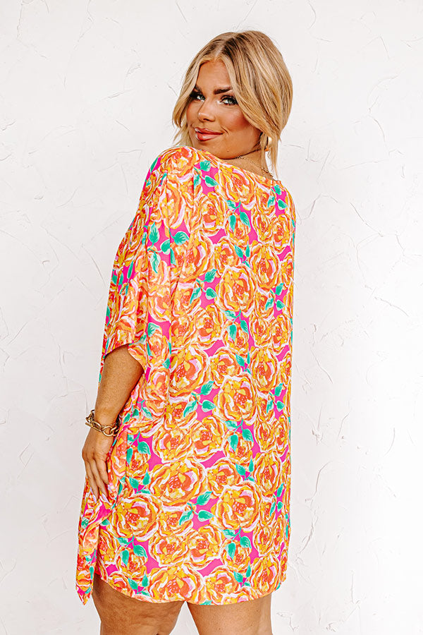 Passing Through Paradise Shift Tunic In Orange Curves Image - 4