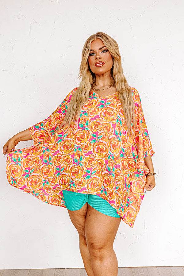 Passing Through Paradise Shift Tunic In Orange Curves Image - 3