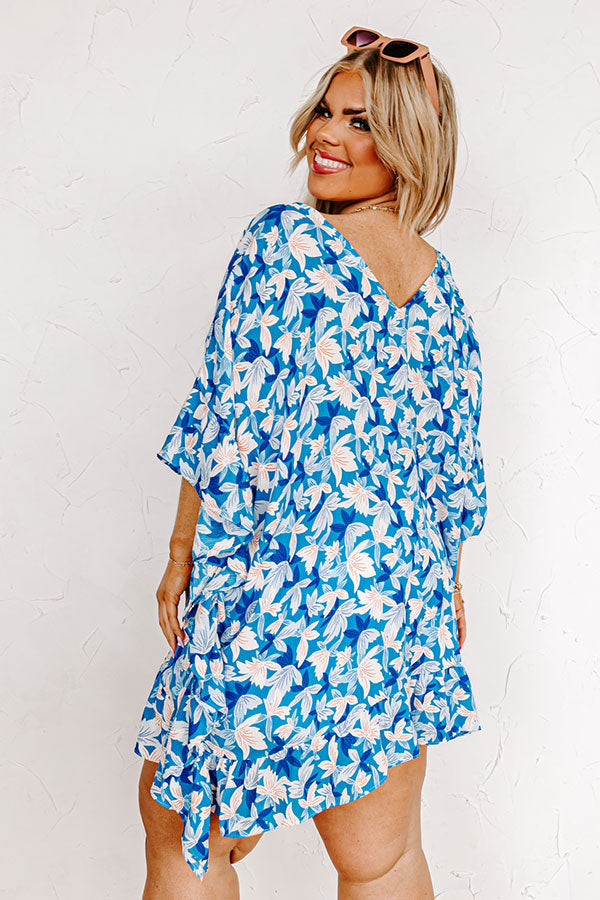Sunshine Situation Shift Tunic in Ocean Blue Curves Image - 3