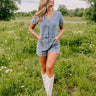 Manhattan Marvels Denim Romper in Medium Wash Image - 1
