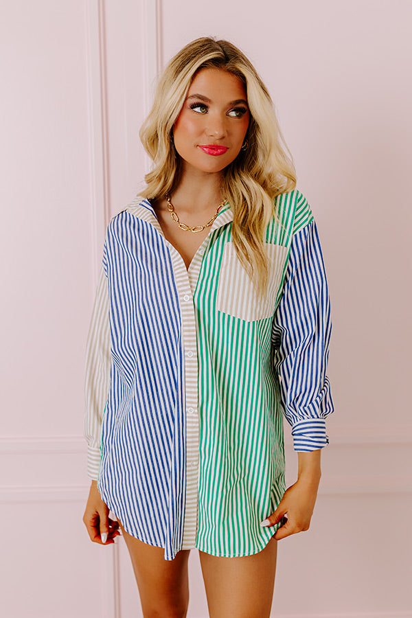 London Landmarks Color Block Button Up Image - 3