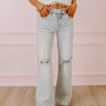 Risen Riley High Waist Straight Leg Jean in Light Wash Image - 1