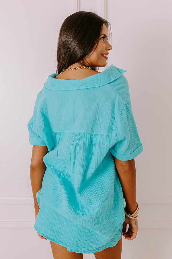 Coastal Bliss Top In Sky Blue Image - 3