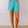 Coastal Bliss High Waist Shorts In Sky Blue Image - 1